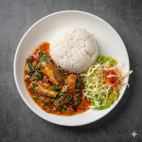 ข้าวกะเพราปลากะป๋อง